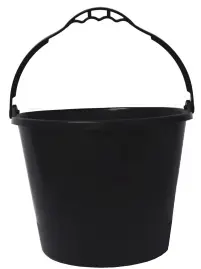 BALDE PLASTICO PRETO P/ CONCRETO 12 L