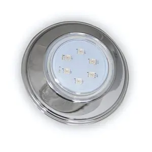 9W 6 LEDS RGB INOX
