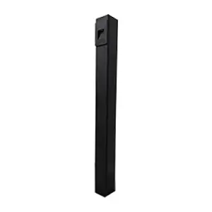 BALIZADOR QUADRADO 90X90MM 100 CM PRETO FOSCO
